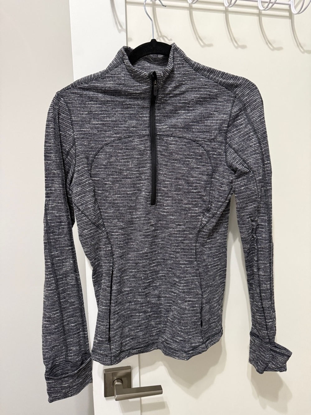 lululemon athletica Charcoal Marled Half-Zip Utility Top